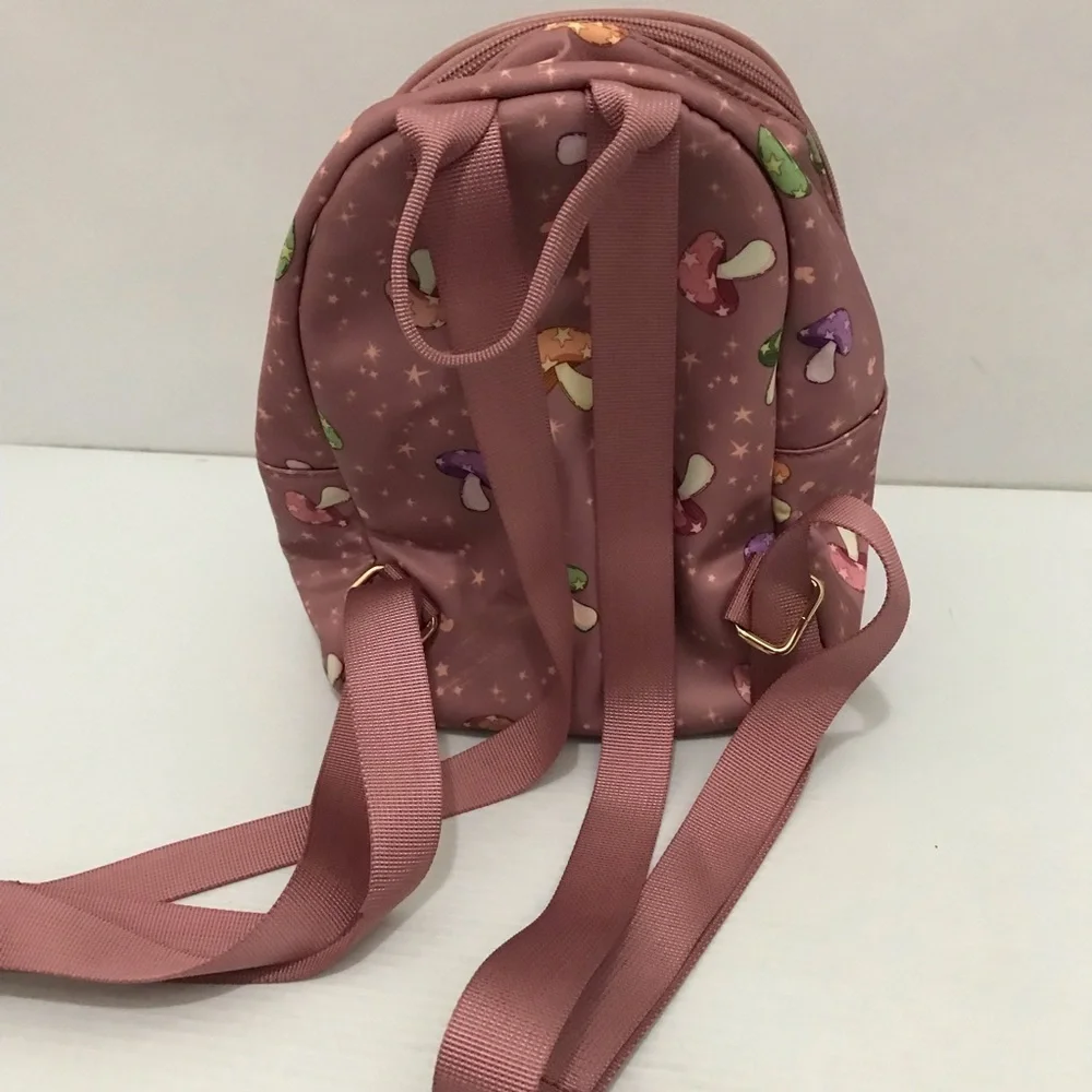 Like Dreams Mushroom Print Backpack - Pink